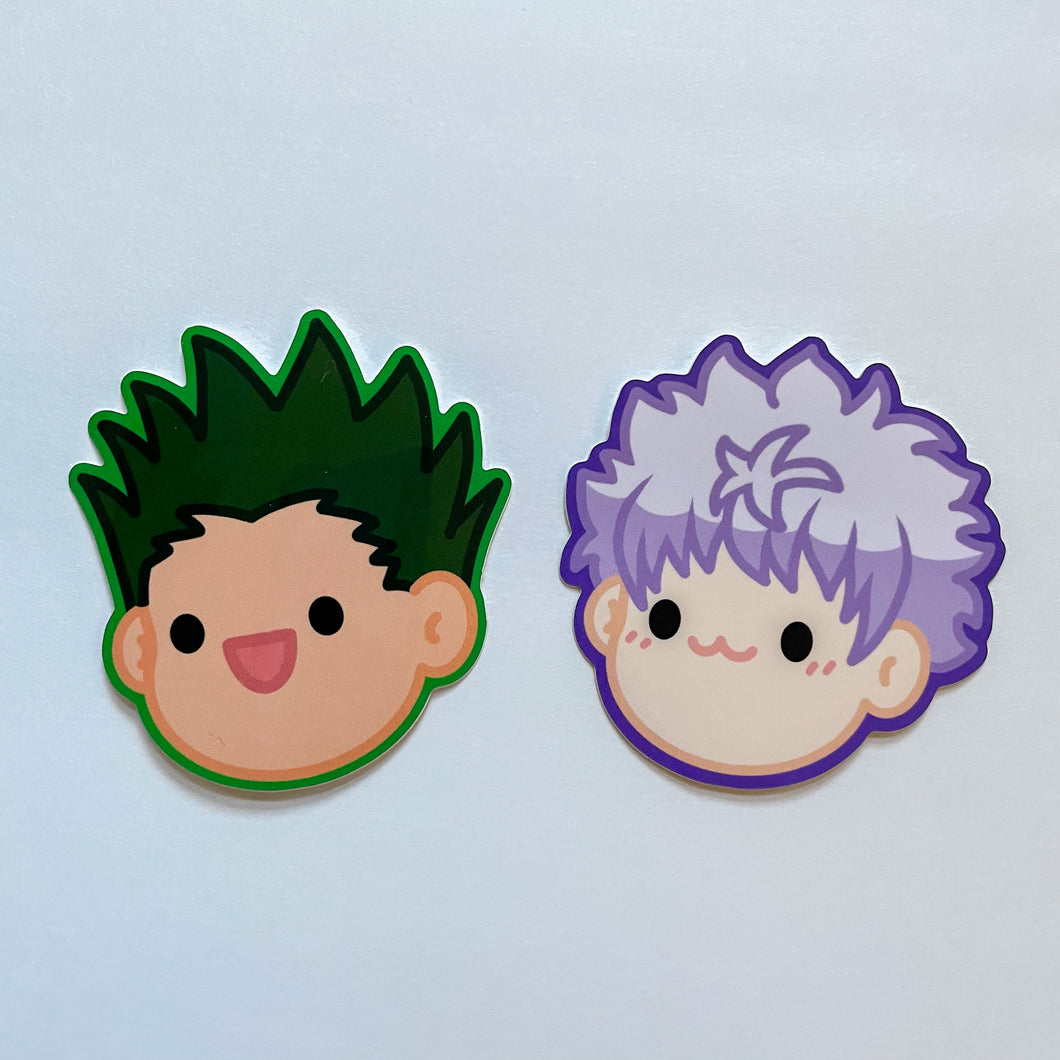green and purple bestie head stickers | Anime, Japanese |