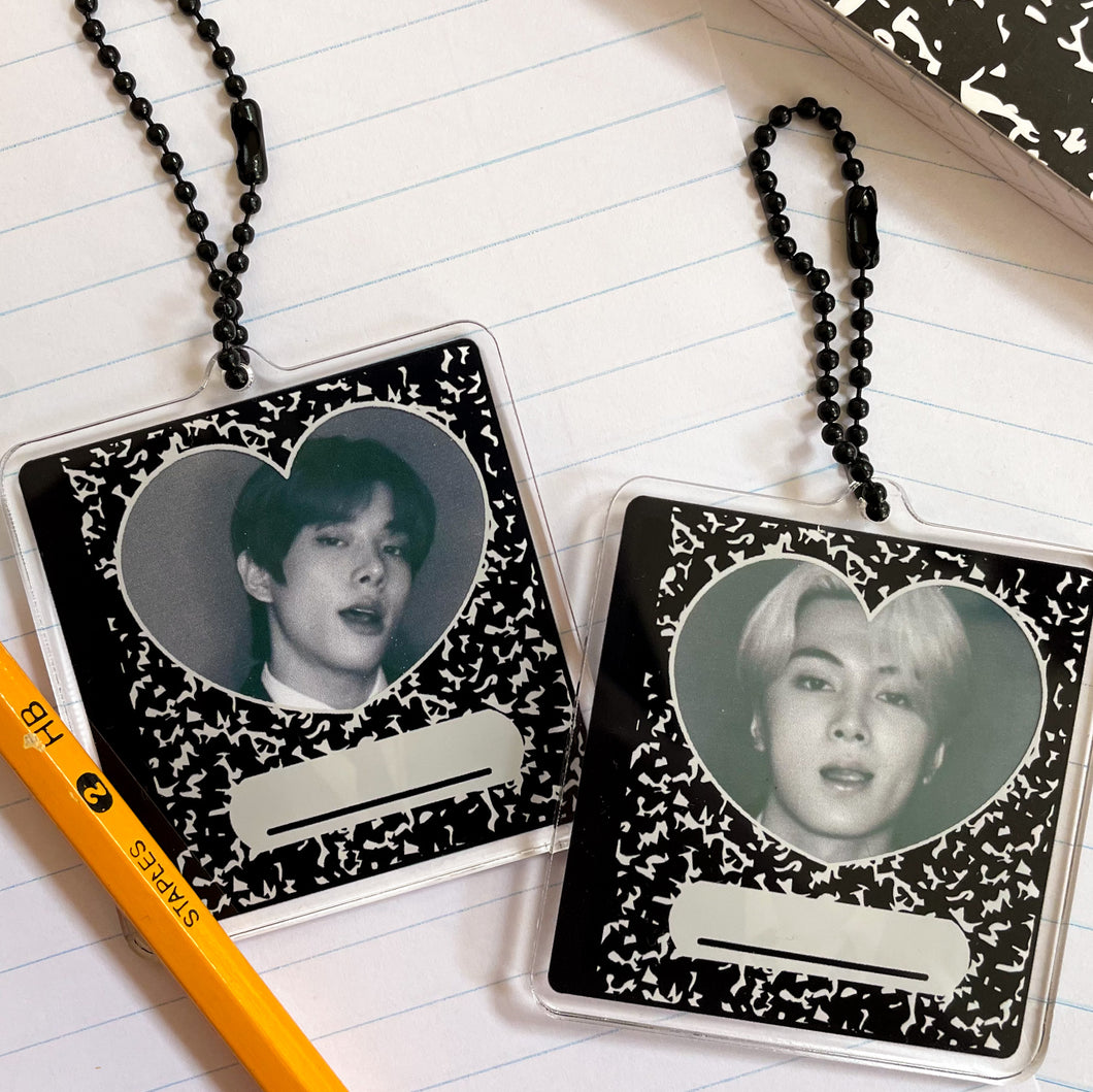 y2k composition notebook deco photo frame keychain