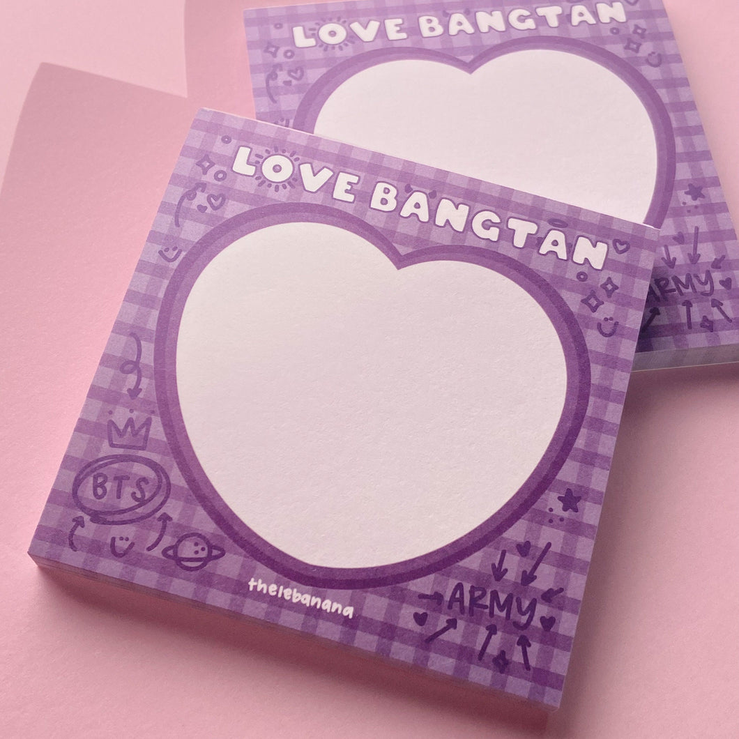 love bangtan notepad (bts memo pad)
